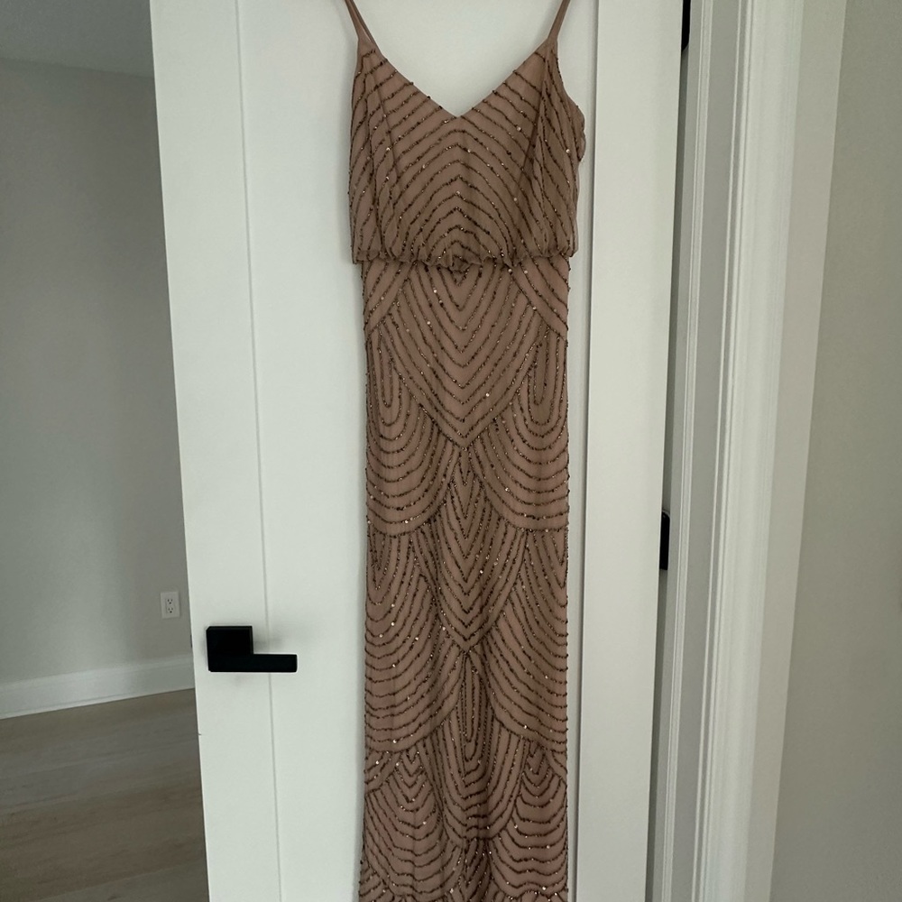 Adrianna Papell Beaded Blouson Gown